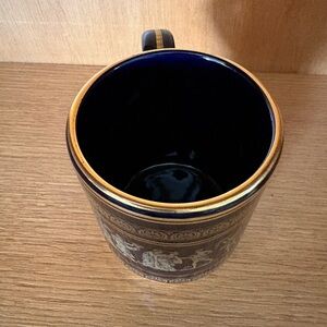 Black and Gold Decorative Ceramic Mug Handmade in Greece